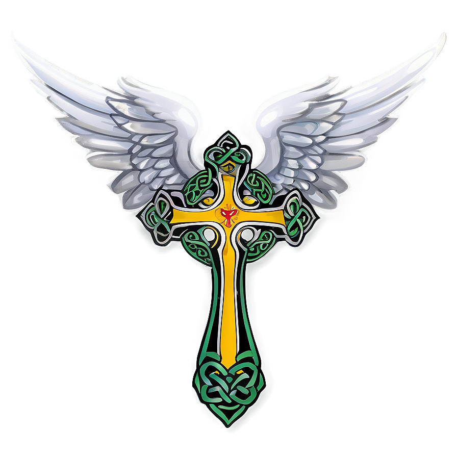 Celtic Cross With Angel Wings Png 29