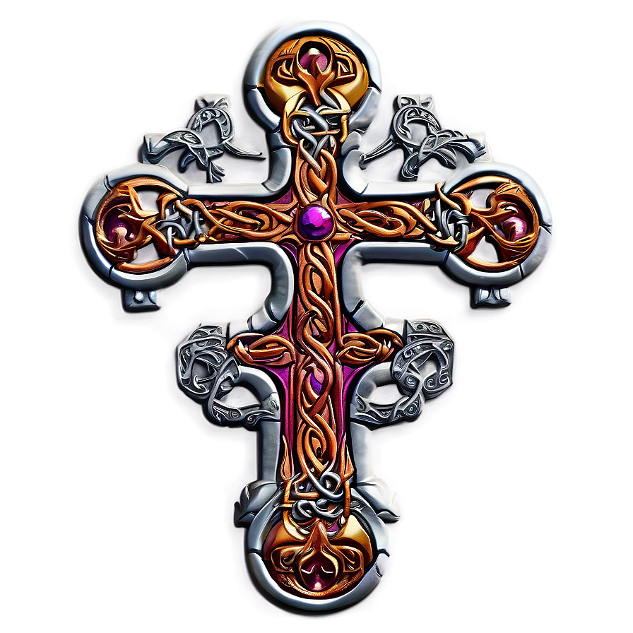 Celtic Cross With Dragons Png 55