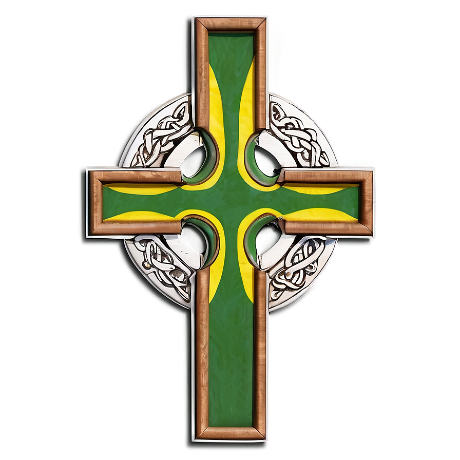 Celtic Cross With National Flag Png Unc