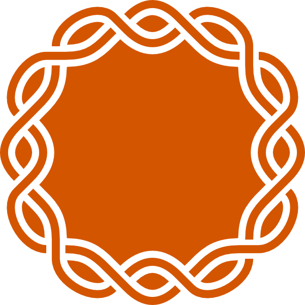 Celtic Knot Frame Orange Background