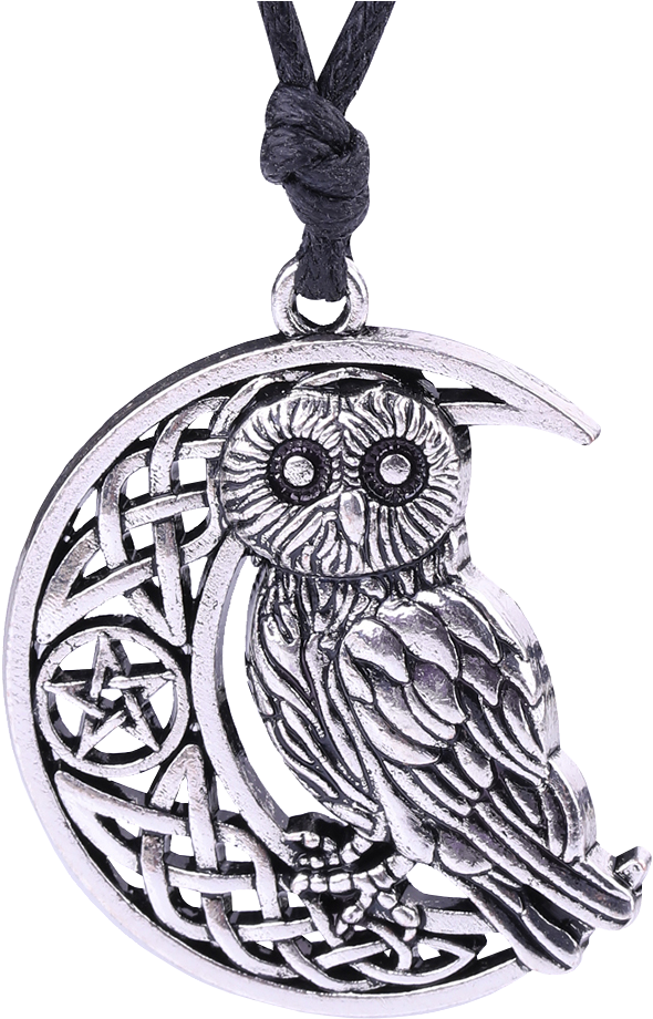 Celtic Owl Pendant Silver