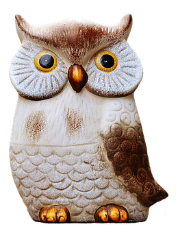 Ceramic Owl Figurine