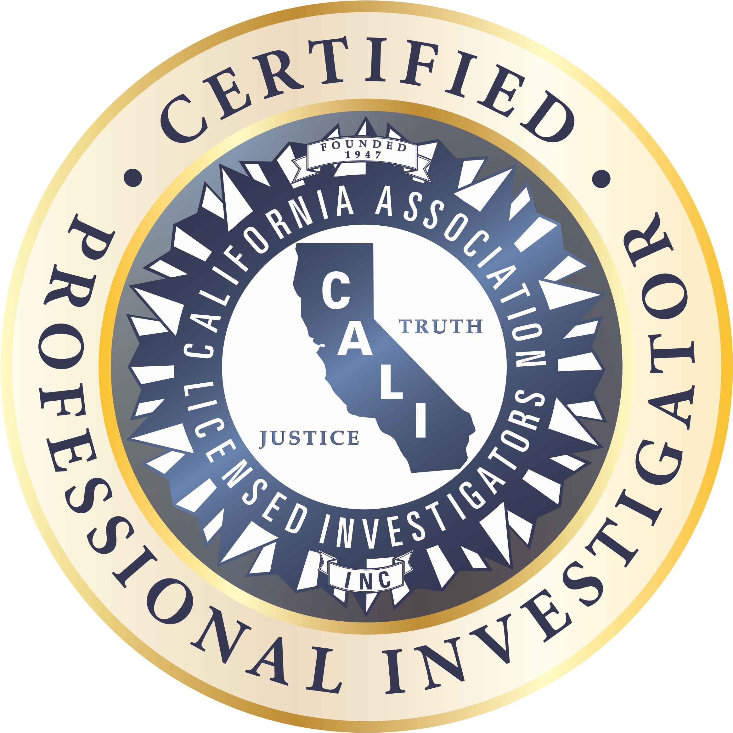 Certified Professional Investigator California Association Seal