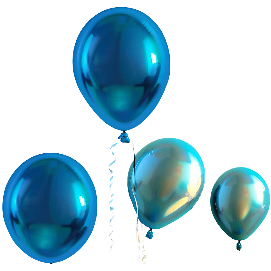 Cerulean Blue Balloons Png Gau