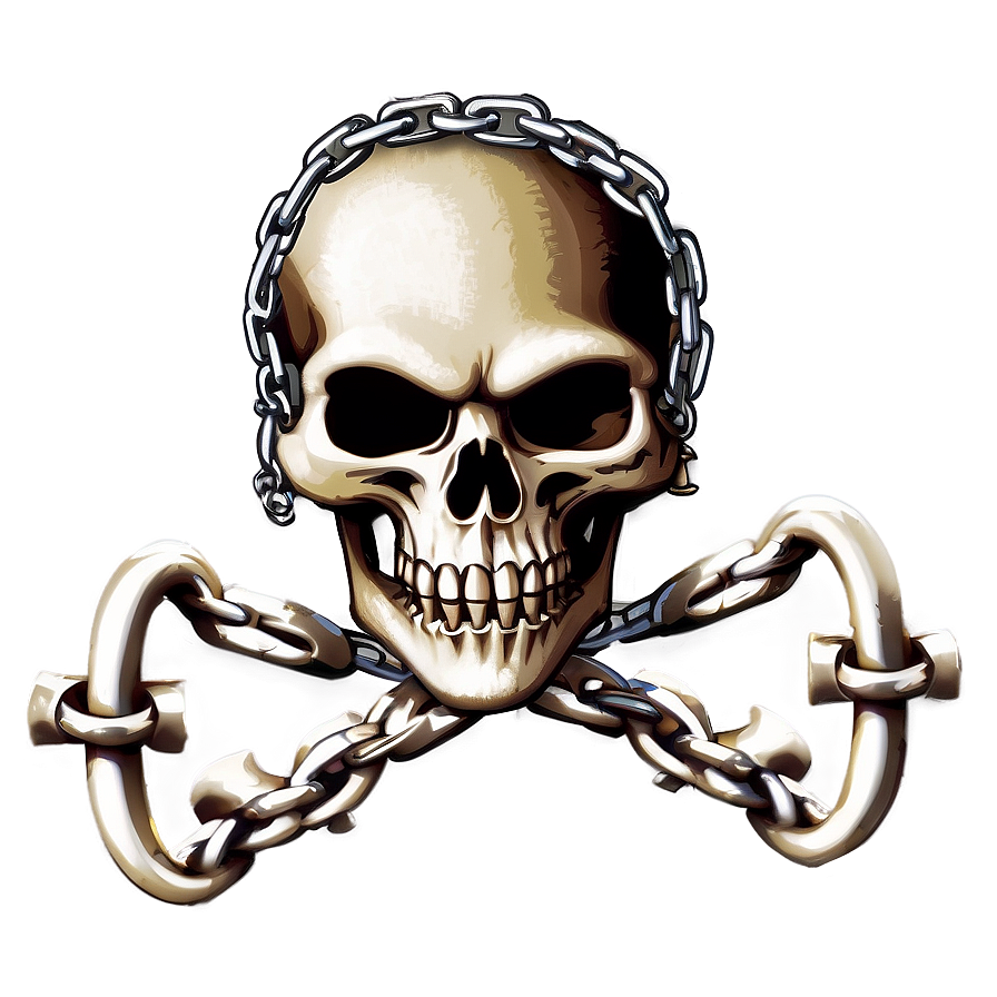 Chained_ Skull_ Crossbones_ Flag_ Design