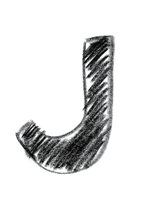 Chalk Texture Letter J