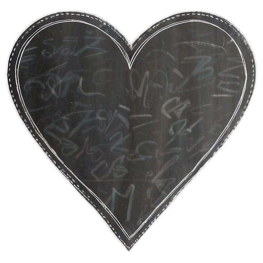 Chalkboard Heart Clipart Png 05252024