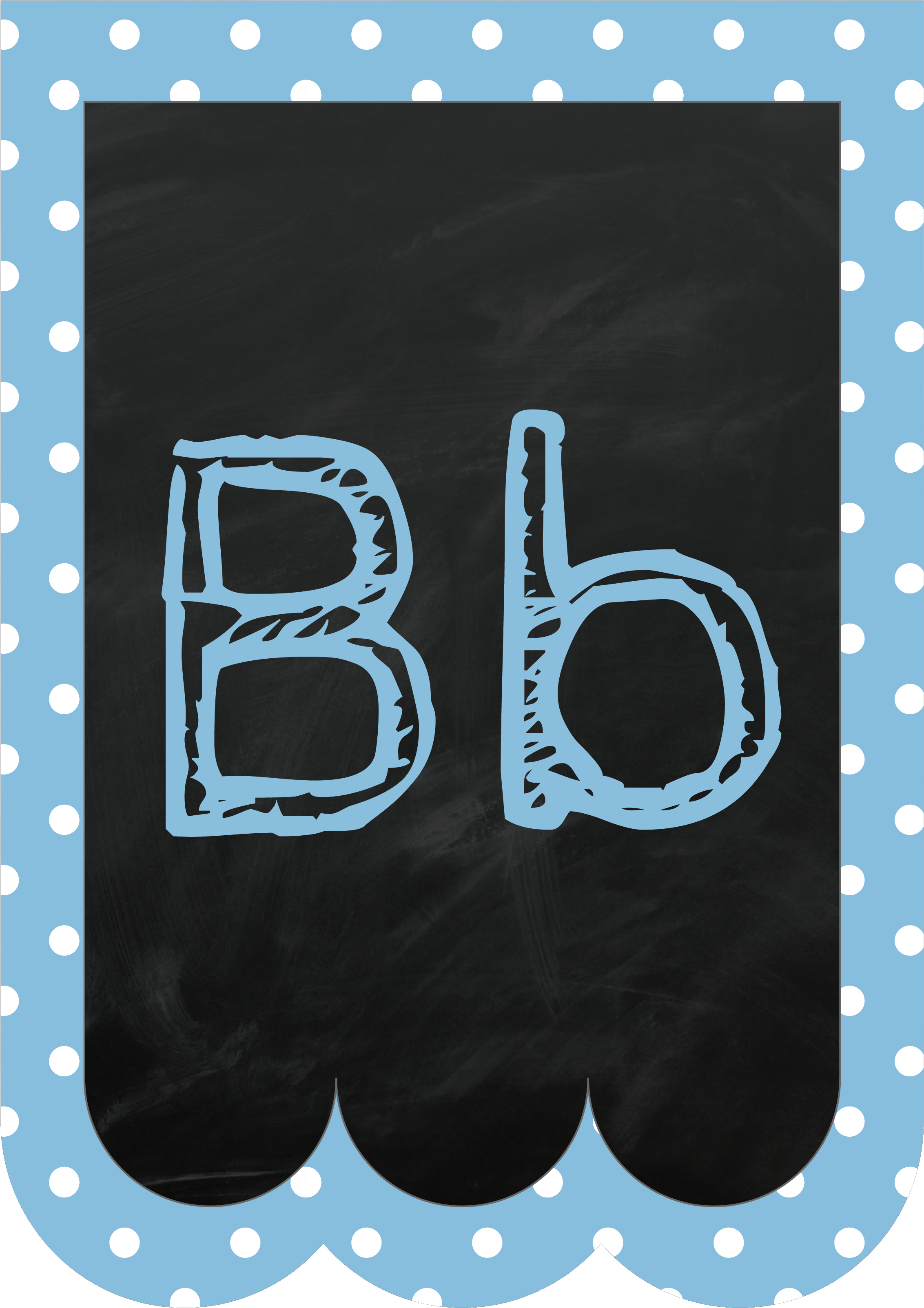 Chalkboard Letter B Illustration