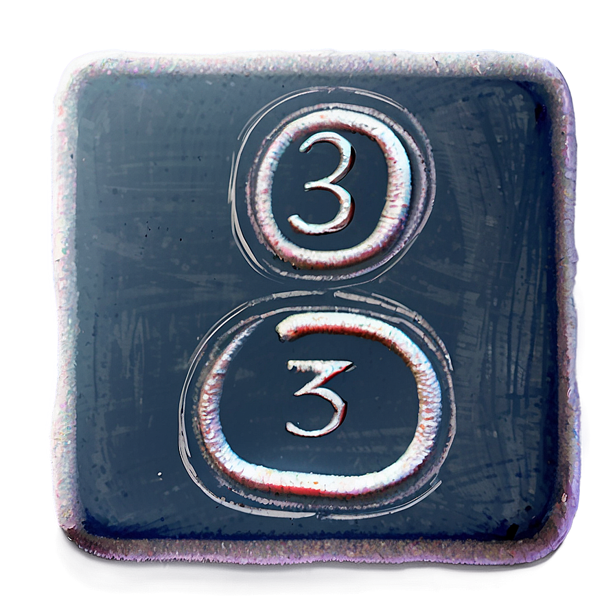 Chalkboard Number 3 Png Hlr43