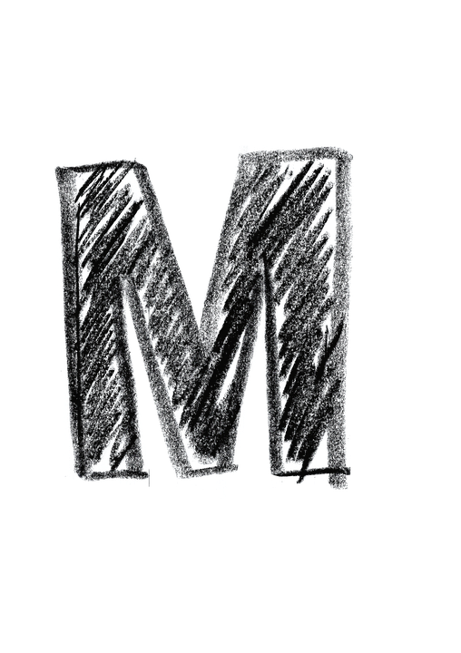 Chalkboard Style Letter M