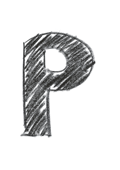 Chalkboard Style Letter P