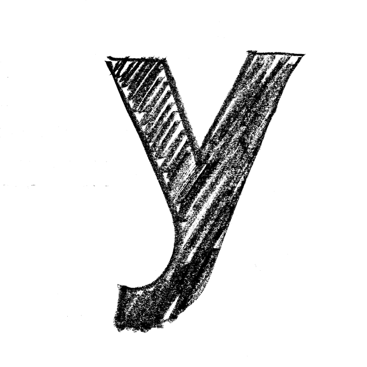 Chalkboard Style Letter Y