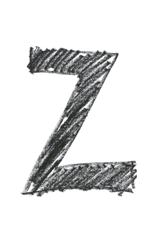 Chalkboard Texture Letter Z