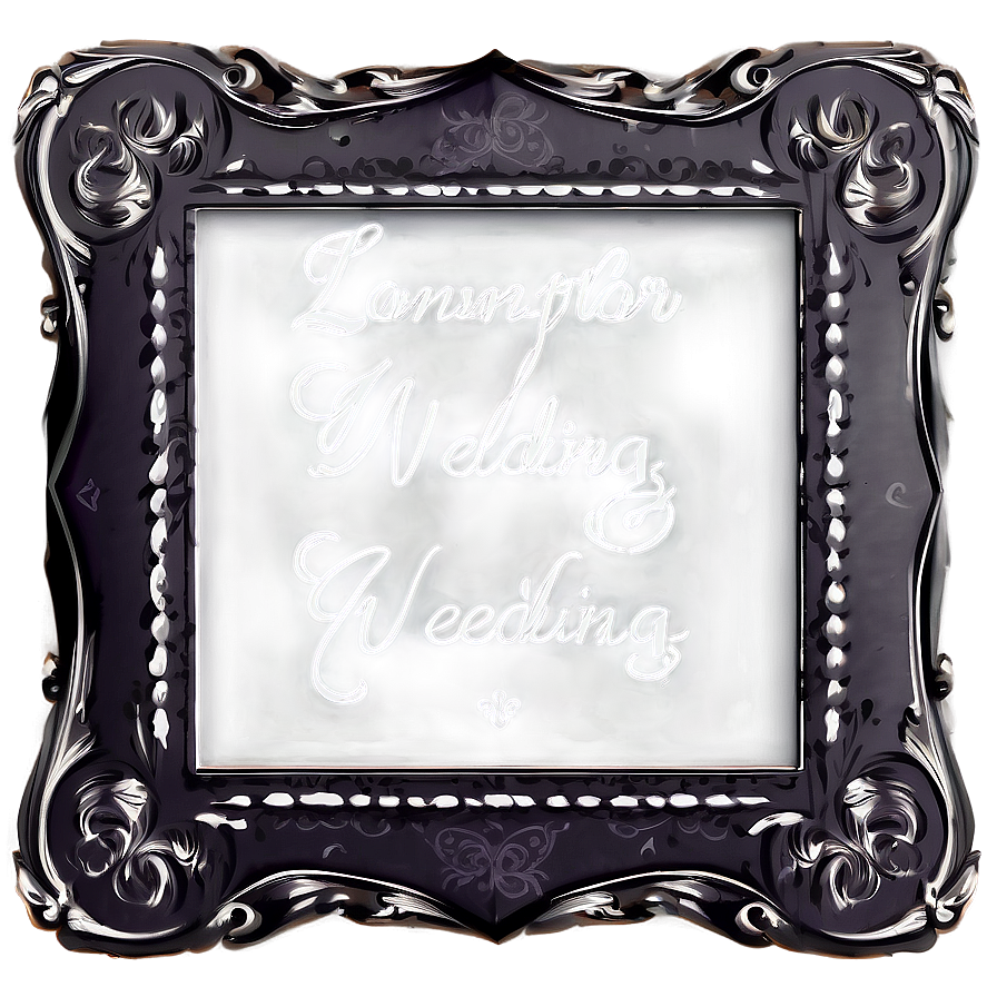 Chalkboard Wedding Frame Png Fne5