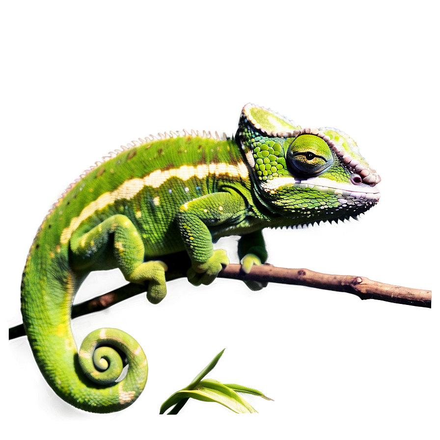 Chameleon In A Botanical Garden Png 06242024