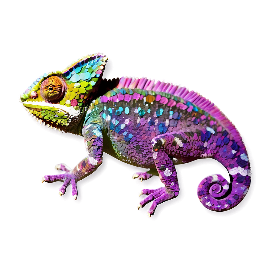 Chameleon With Reflective Scales Png Xlm