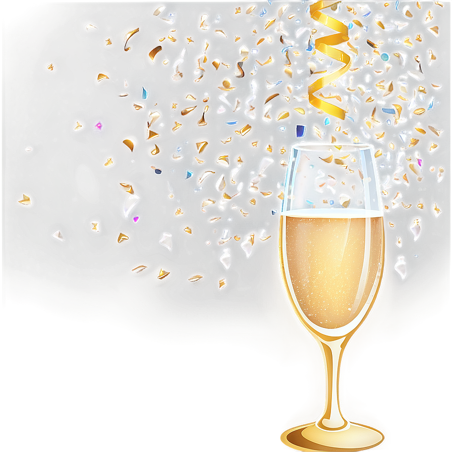 Champagne Celebration Confetti Png Gad99