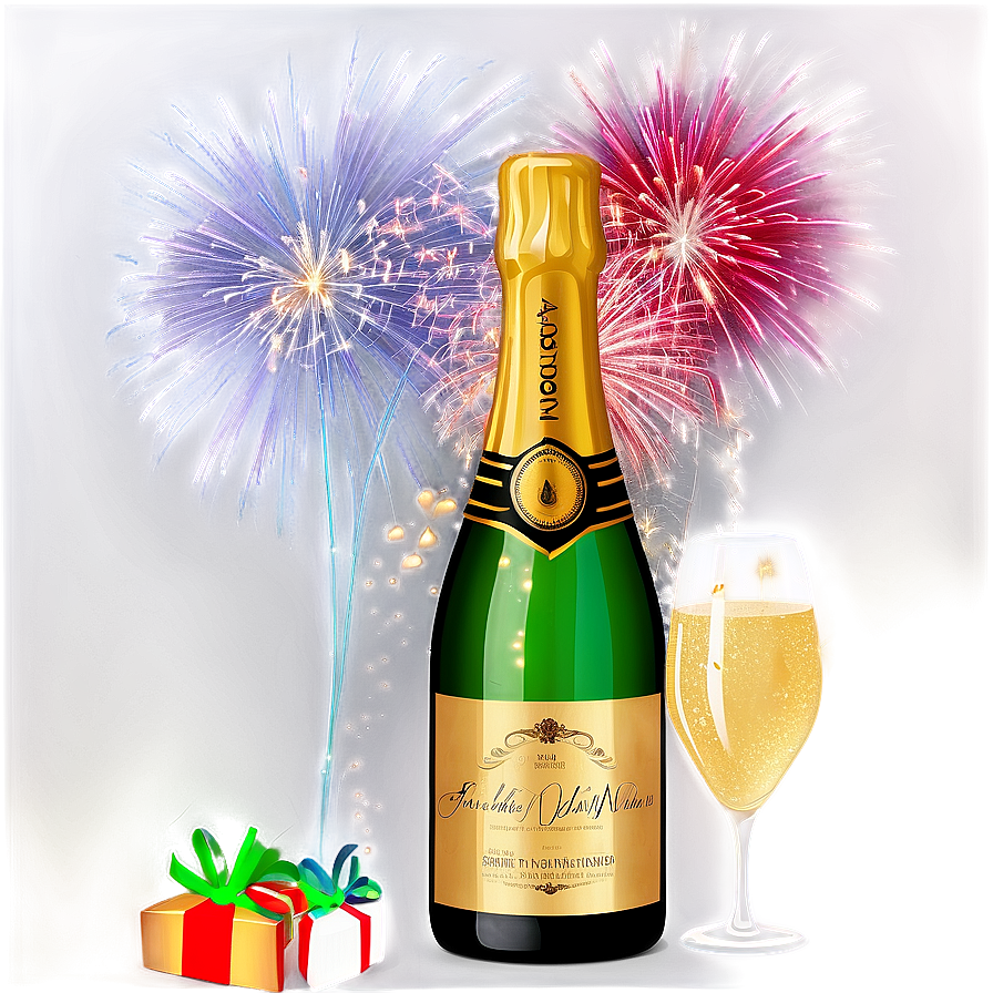 Champagne Festive Fireworks Png Jbp