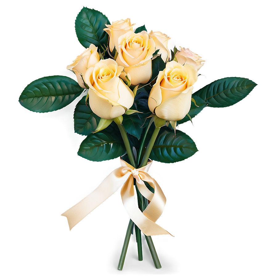 Champagne Roses Bouquet Png 06212024