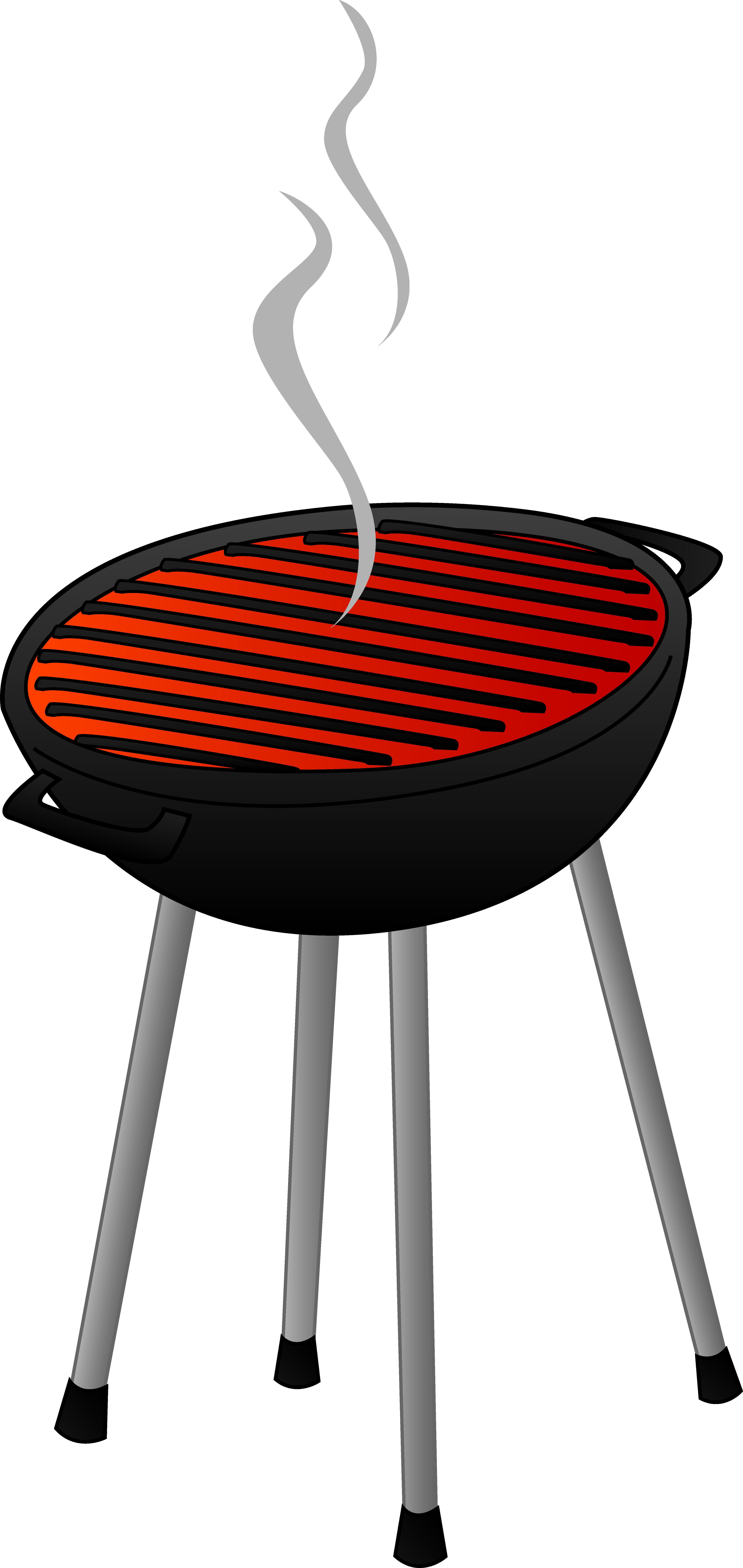 Charcoal Grill Cartoon Illustration