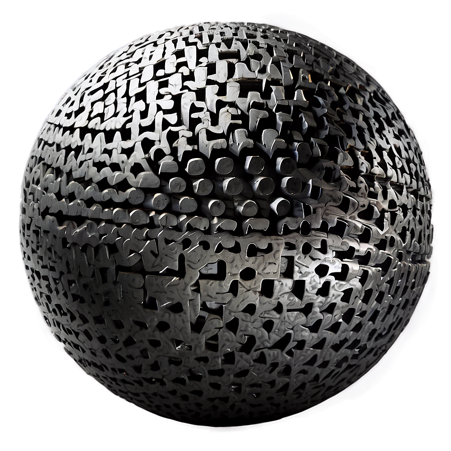 Charcoal Sphere Png 06292024