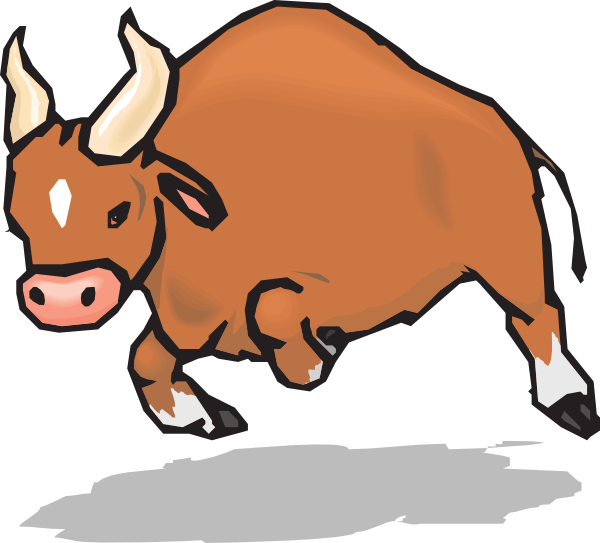 Charging Bull Cartoon