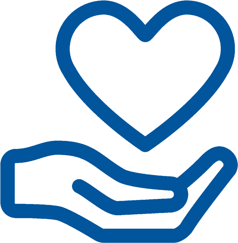 Charity Heart Hand Icon