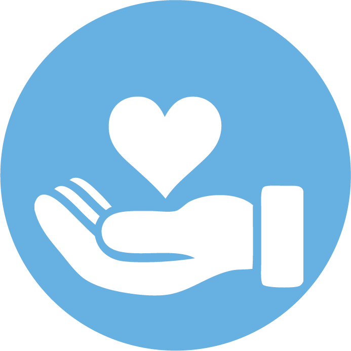 Charity Heart Hand Icon