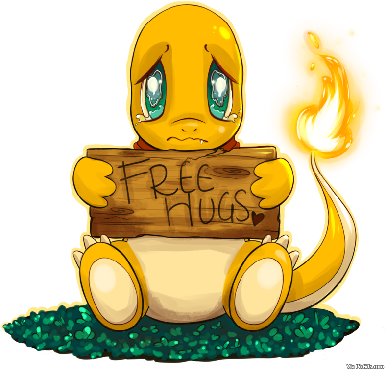 Charmander Free Hugs Sign