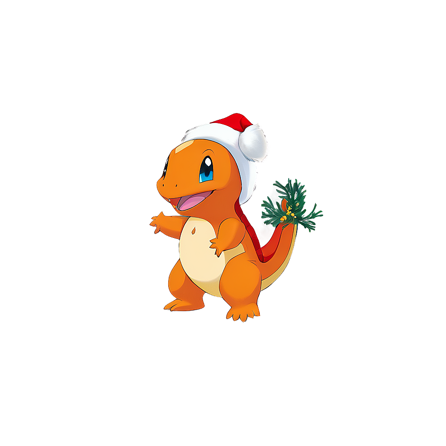 Charmander In Festive Hat Png Pbu