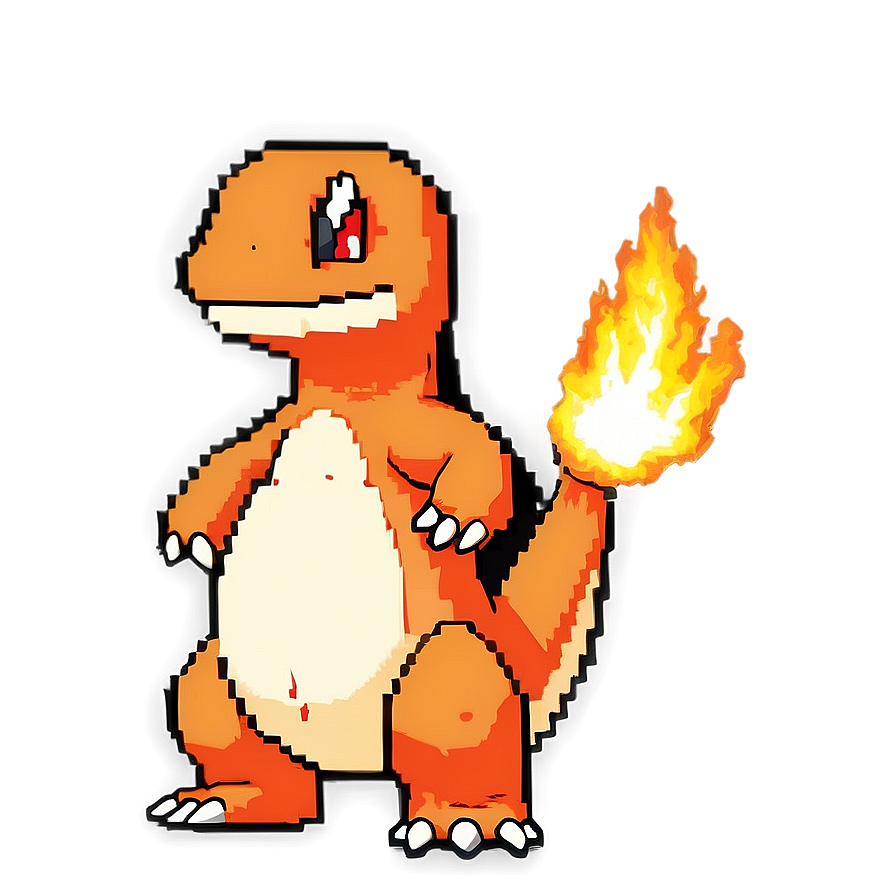 Charmander Pixel Art Png 05212024