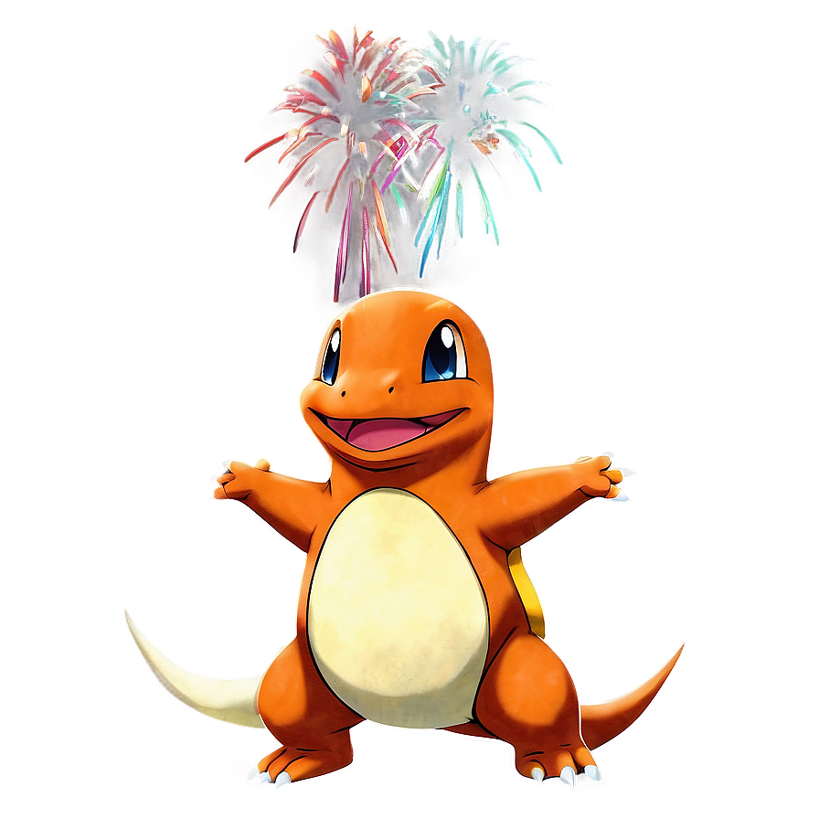 Charmander With Fireworks Png 49