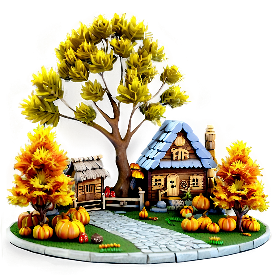 Charming Autumn Village Png Lpw