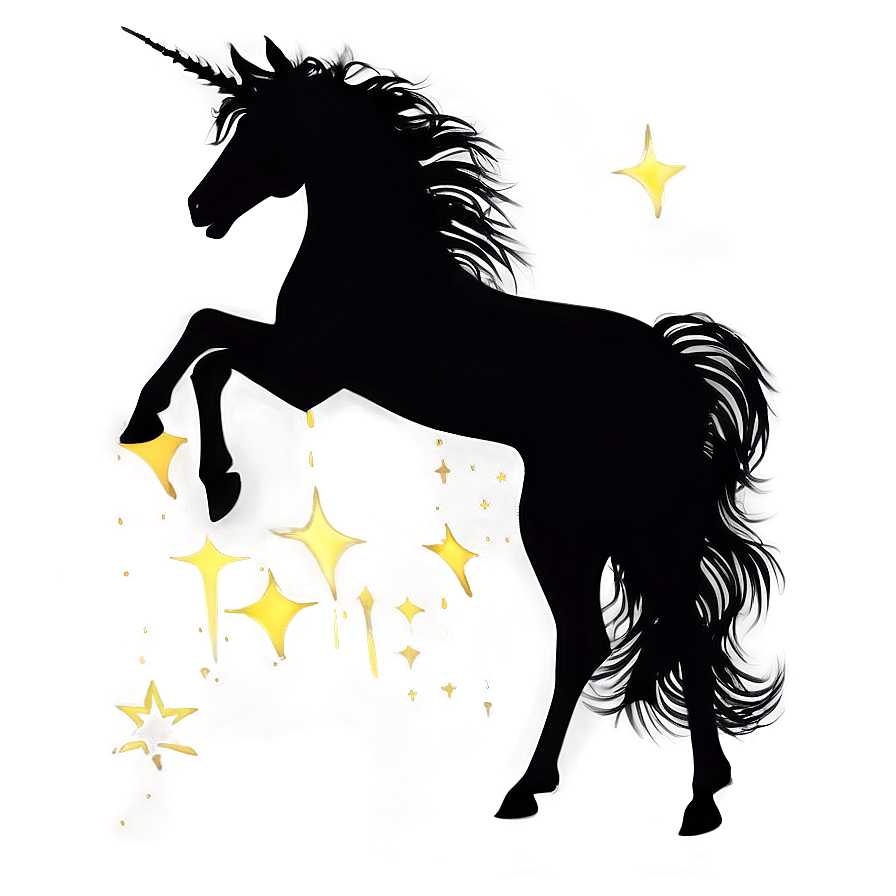 Charming Unicorn Silhouette Png Cic