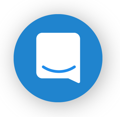 Chat Box Icon Blue Background