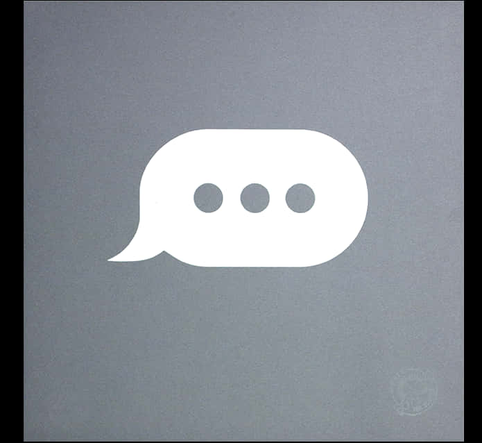 Chat Bubble Icon Grey Background