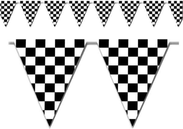 Checkered Flag Banner Png Clipart Library Library - Checkered Pennants Banner