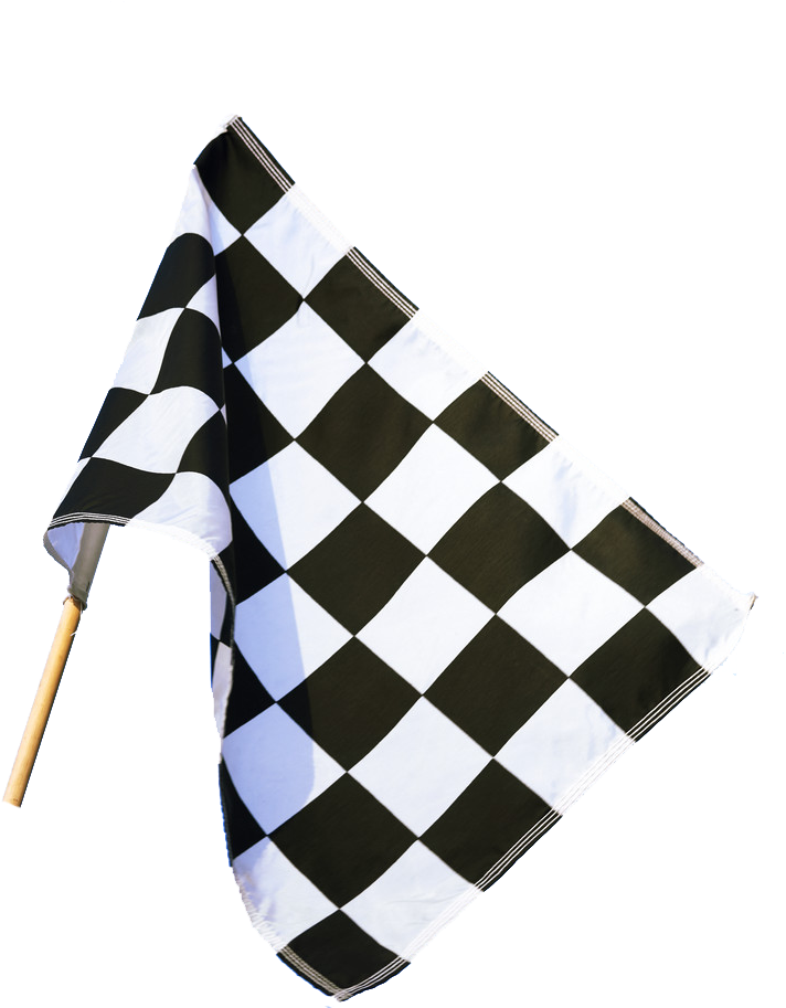 Checkered Racing Flag Waving