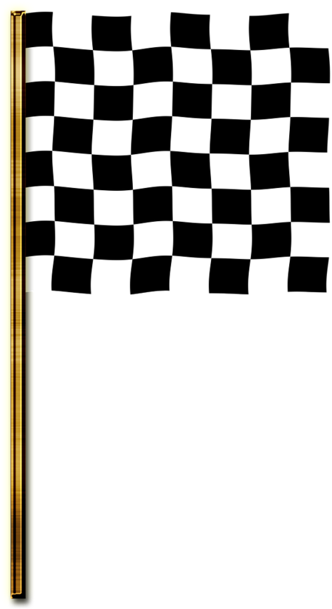 Checkered Racing Flag Waving