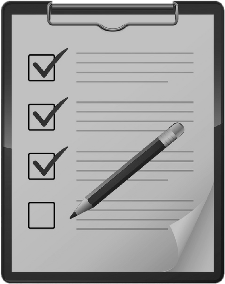 Checklist Clipboardwith Pencil