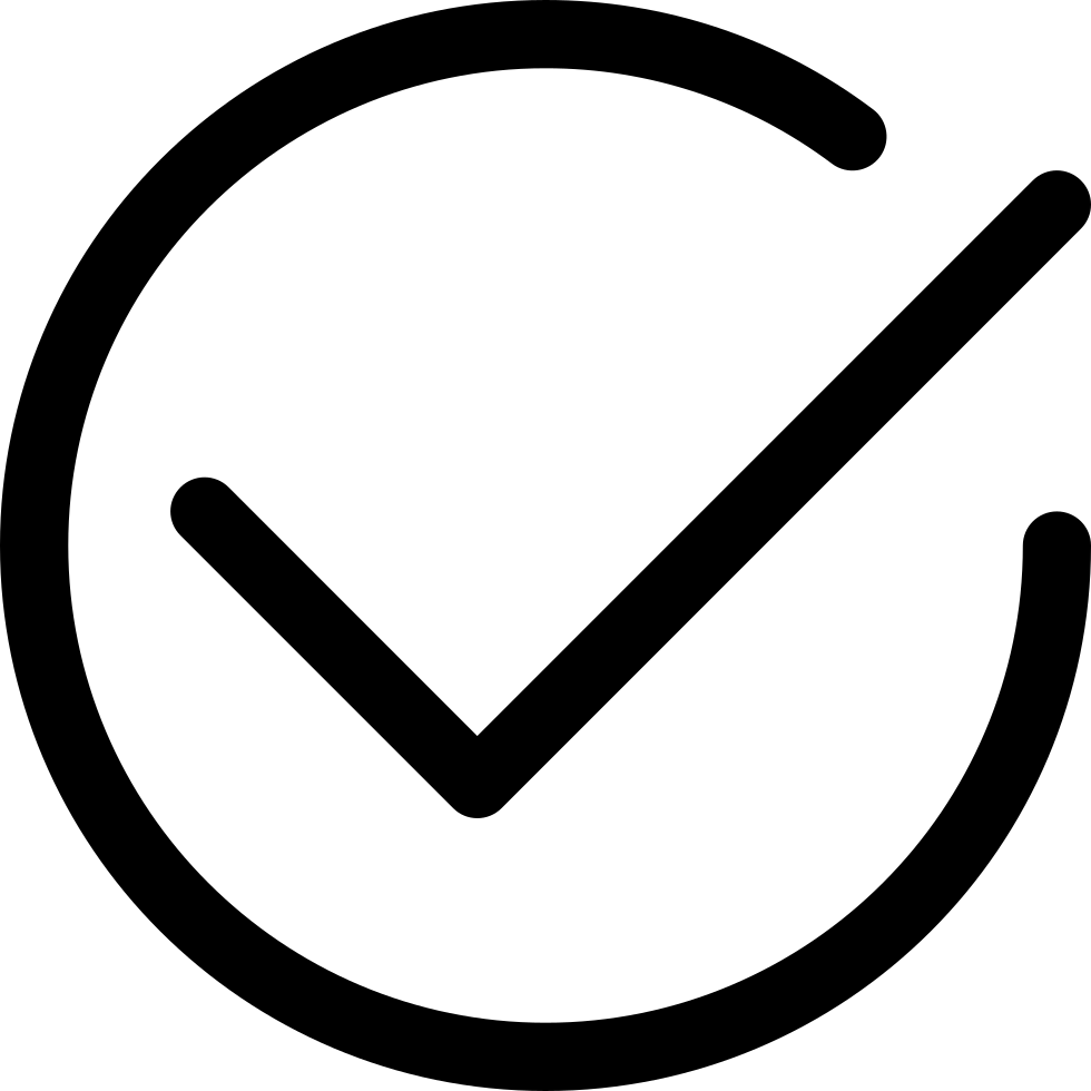 Checkmark Symbol Black Background