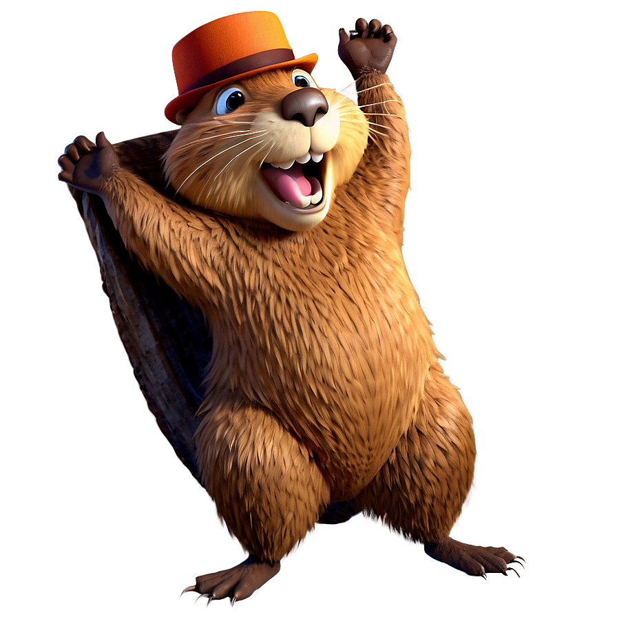 Cheerful Beaver Dancing Png 05242024