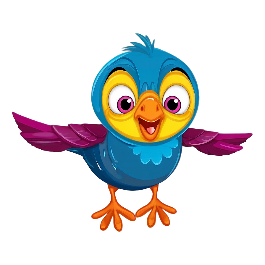 Cheerful Cartoon Bird Png 06202024