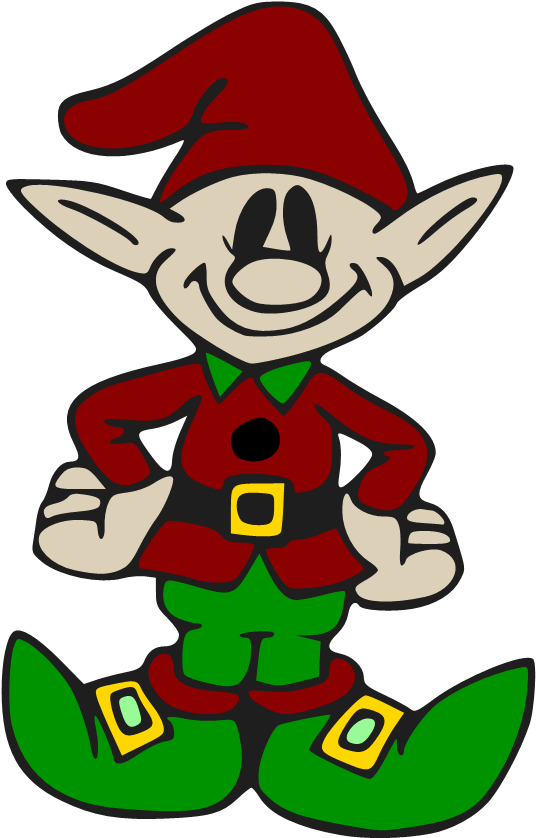 Cheerful Cartoon Elf