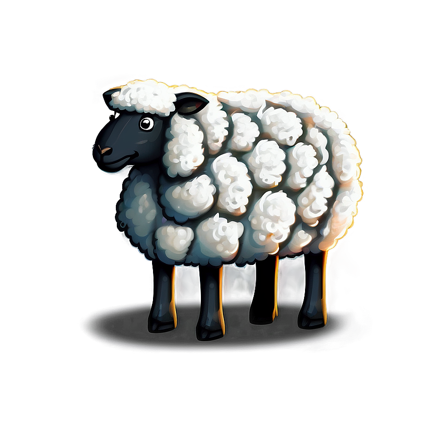 Cheerful Cartoon Sheep Png Ahw17