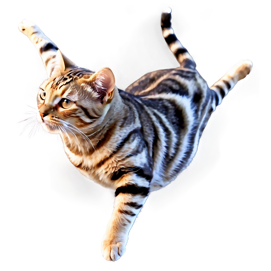 Cheerful Cat Jump Png Aer