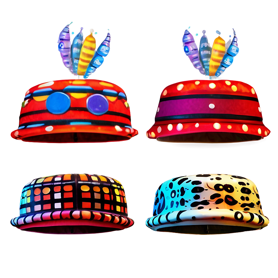 Cheerful Celebration Hats Png 05232024