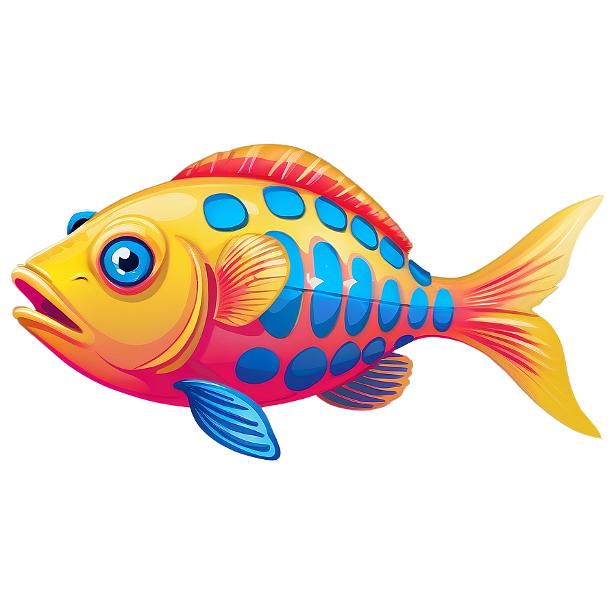 Cheerful Fish Design Png 85