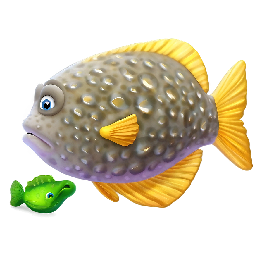 Cheerful Flounder Cartoon Png Dbl