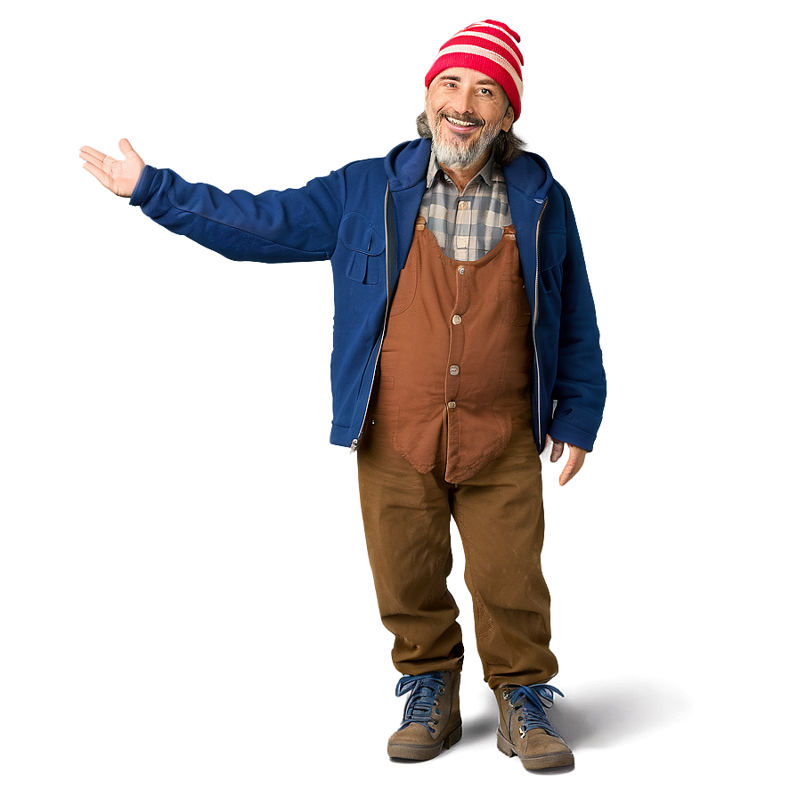 Cheerful Hobo Waving Png 06242024